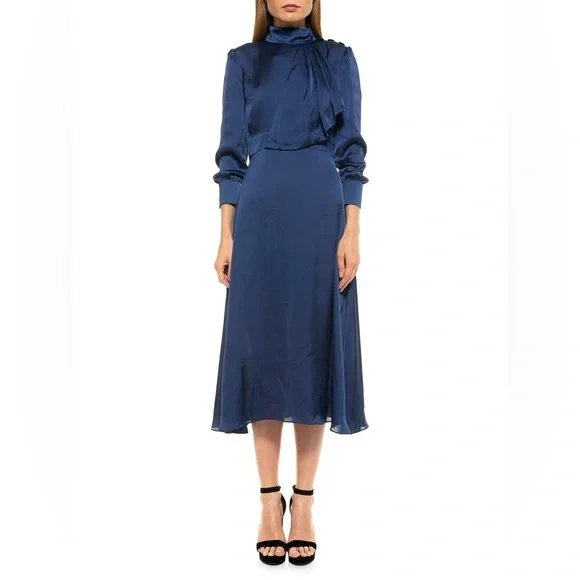 Alexia Admor Blue Midi Dress - Picture 1 of 7